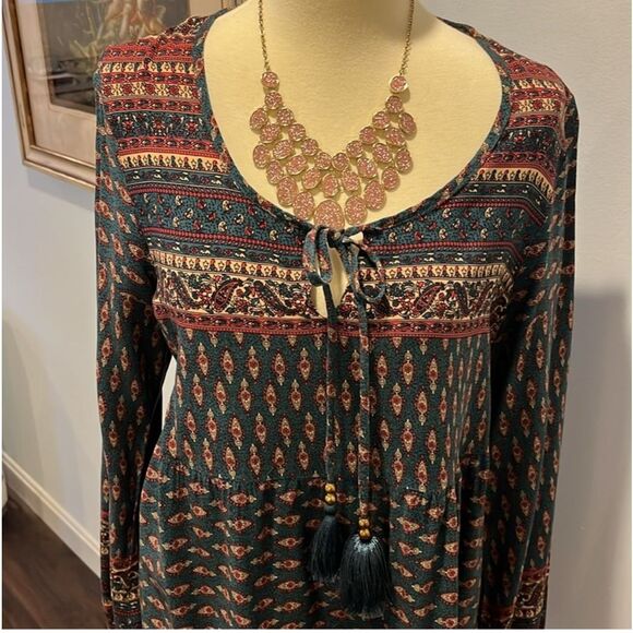 LASCANA VENUS | multicolor bohemian tunic blouse S - Picture 3 of 9